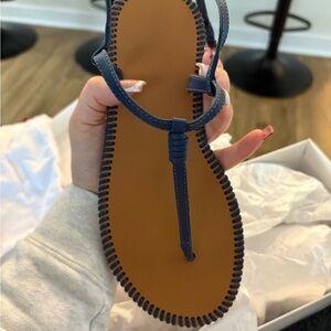 SCHUTZ Navy Blue Sandals